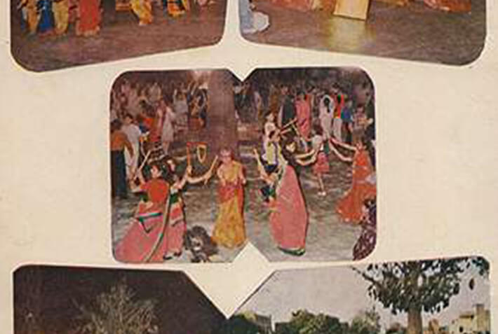 Various colored umbrellas drifting into the afternoon sky
